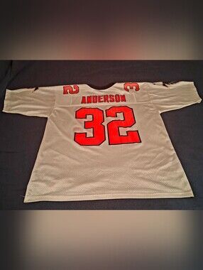 Atlanta Falcons jersey # 32 "Jamal Anderson" White Sz XL. Vintage.